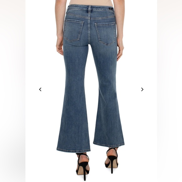 Liverpool Hannah Flare Seamed Front Slit Jeans - Picture 3 of 9